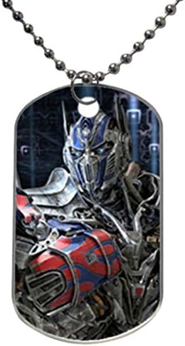Optimus Prime Sword Pose Transformer Image Custom Personalized Aluminum Dog Pet Tag,Comes with 30" inches beads chain