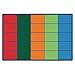 Carpets For Kids Colorful Rows Seating Carpet, 6 x 9 Feet, Rectangle