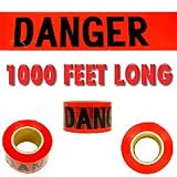 1000' Danger Safety Tape - 3 Width - Tools > Miscellaneous