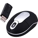 Daffodil WMS312B Mini Souris Optique Sans Fil / Wireless Mouse - Souris d'Ordinateur avec 3 Boutons, Molette et DPI 800 - Pour Laptop / Notebook / Desktop - Compatible avec Microsoft Windows (7 / XP / Vista) et Apple Mac (OS X +) - Aliment&eacute;e par 2 Pile AAA (incluses) - Noir