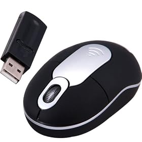 Daffodil WMS312B Mini Souris Optique Sans Fil / Wireless Mouse - Souris d'Ordinateur avec 3 Boutons, Molette et DPI 800 - Pour Laptop / Notebook / Desktop - Compatible avec Microsoft Windows (7 / XP / Vista) et Apple Mac (OS X +) - Aliment�e par 2 Pile AAA (incluses) - Noir