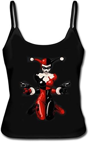 Woman Sleeveless Top With Harley Quinn and The Joker Design