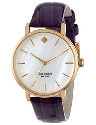kate spade new york Womens 1YRU0225 Plum Embossed Alligator Metro Watch