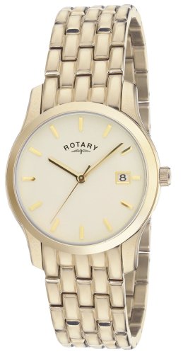 Rotary GB02368/03 Gentleman's Gold Plated Bracelet Wrist Watch