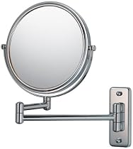 Mirror Image 21145 1x/5x Double Arm Wall Mirror with Chrome Frame, 7.75-Inch