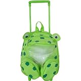 Frog FroggyBaby Cie Figural Back Pack Rolling Trolley, retractable handle and outside pockets