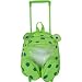 Frog FroggyBaby Cie Figural Back Pack Rolling Trolley, retractable handle and outside pockets