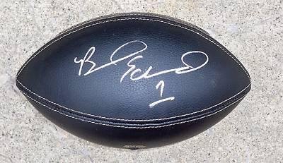Braylon Edwards Signed Football - MICHIGAN w COA NY - Autographed Footballs