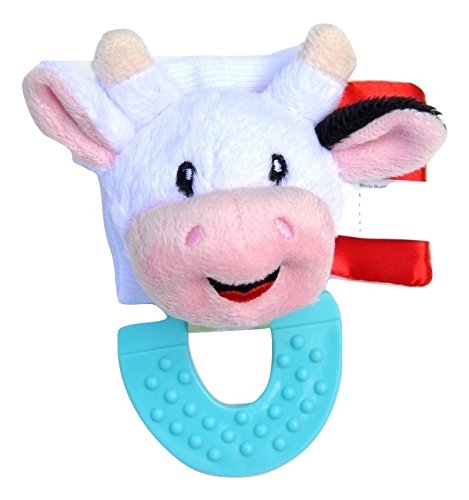 Wristy Buddy Teething Wristband, Cow