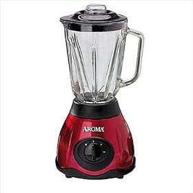 Aroma ABD-530RG 1-1 2-Liter 500-Watt Blender Cast Metal Red Color Base, Glass Jar by 