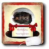 WhiteOak Christmas Designs - Blessed Christmas Snowglobe with Cabin - Mouse Pads