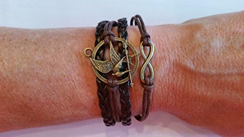 Charm Bracelet: Braided Bands & Multi-Layer Wrap Bangle (Infinity Bird)