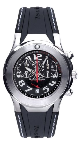 TechnoMarine Diva Dimitri chrono watch with stitched rubber strap