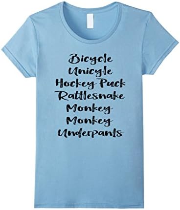 Women's Bicycle Unicyle Hockey Puck Rattlesnake T-shirt XL Baby Blue