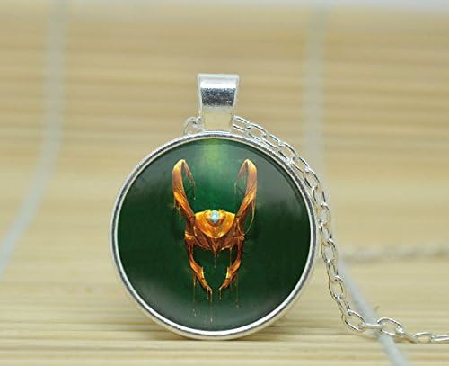 VintaStore Art Glass Necklace Loki God Of Mischief Necklace Loki God Of Mischief Jewelry Loki Pendant Necklace A4033