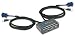 D-Link DKVM-2U 2-Port USB 2.0 KVM Switch, Desktop, Built-in 6' Cables