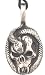 Snake Serpent Skull Head Pewter Pendant Necklace
