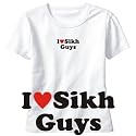 T-SHIRT WOMAN WHITE " I LOVE SIKH GUYS " XXX-Large