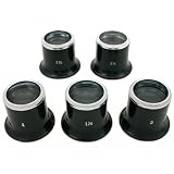 5 Jewelers Loupes Magnifiers Eyeglass Stamp Coin Tools