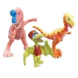 Dinosaur Train King Cryolophosaurs Derek and Conductor Tiny Figure 3-Pack