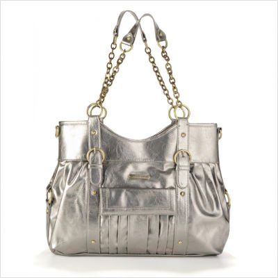 CJ Satchel II Insulated Bottle Tote in Silver