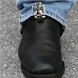 Maltese Cross Motorcycle Pant/Boot Clips - Front Clips (No Laces)