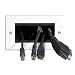 Double Cable Tidy Entry / Exit Faceplate Brushed