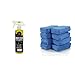 Chemical Guys SPI_663_16 InnerClean Interior Quick Detailer and Protectant (16 oz) and Chemical Guys MIC_292_08 Premium Grade Microfiber Applicators, Blue (Pack of 8) Bundle