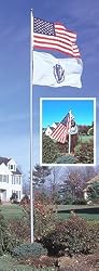 Top Flight: 16-Foot Anodized Aluminum Finish Flagpole Model 16AFF