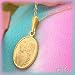 14K Satin/Polished Guardian Angel Religious Pendant