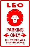 LEO PARKING sign * zodiac stars lion