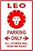 LEO PARKING sign * zodiac stars lion