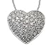 1/4 Carat Pave Set Diamond Heart Pendant in White Gold