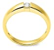 .10ctw Round Diamond Channel-Set Single Stone 14k Yellow Gold Ring (SI2, H-I)
