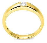 .10ctw Round Diamond Channel-Set Single Stone 14k Yellow Gold Ring (SI2, H-I)