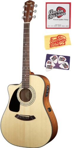 Fender CD 100CE Dreadnought Cutaway Acoustic Electric Guitar Bundle with Strings, String Winder, Pick Card, and Polishing Cloth Left Handed, Natural 41F2L2ApdZL Fender CD 100CE Dreadnought Cutaway Acoustic Electric Guitar Bundle with Strings, String Winder, Pick Card, and Polishing Cloth Left Handed, Natural