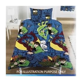 Ben 10 Ten Single Bed Size Duvet Cover Set Blue pm