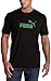 Men's Shorts - Puma Men's No.1 Logo T-Shirt,Black/Kelly Green,Large