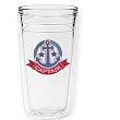 Captain 12 oz Slimline Insulated Beverage Tumbler, Clear