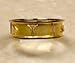 Personalized Egyptian Band Rings with Hieroglyphic Symbols in Gold