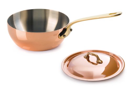 Mauviel M'heritage 150b 6512.21 Curved Splayed Saute with Lid with Bronze Handle, 1.7-Quart