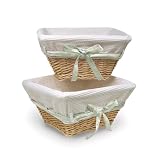 Badger Basket Natural Wicker Nursery Basket with... by Badger Basket