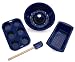 SiliconeZone 4-Piece Silicone Bakeware Gift Set, Blue