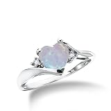 Created Opal and Diamond Ring