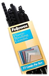 Fellowes 1/2in Black Binding Combs (25 Pack)
