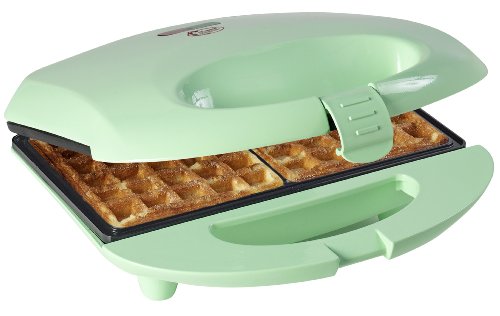 Waffeleisen für 2 Belgische Waffeln, mintgrün, 