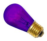 11 Watt S14 Shape Incandescent Light Bulb / Transparent Purple / Replacment Sign Bulb / 11S14