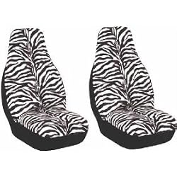 Zebra Animal Print Seat Cover 2 pcs
