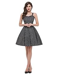 Polka Dot Print Cotton Sleeveless Sweetheart Vintage Party Dress/Wedding Dress  With a Sash 