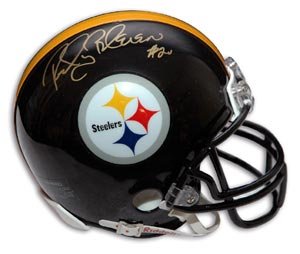 Rocky Bleier Signed Steelers Mini Helmet